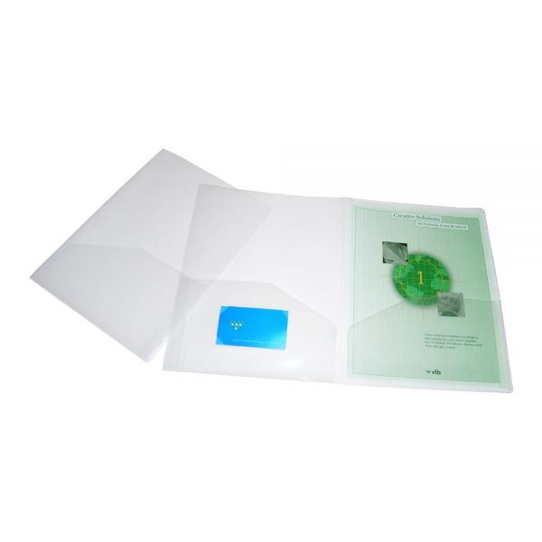 Durable Transparent Two Pocket Folder – 67283