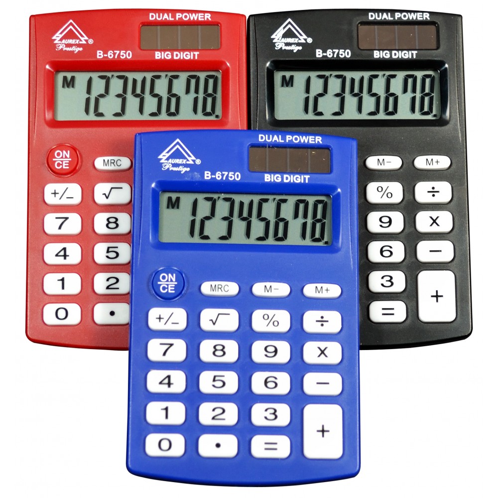Dual Power Handheld Calculator - Mixed color - B-6750