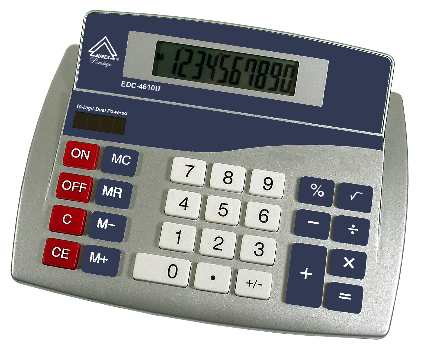 Dual Power Adjustable Tilt Display Desktop Calculator with Tax Function - AUR- EDC8312II